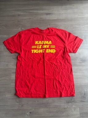 Karma Is My Tight End - Taylor Swift inspired t-shirt - see measurements